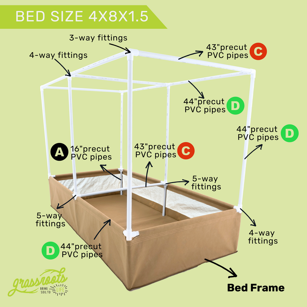 Complete Kit Living Soil Fabric Bed