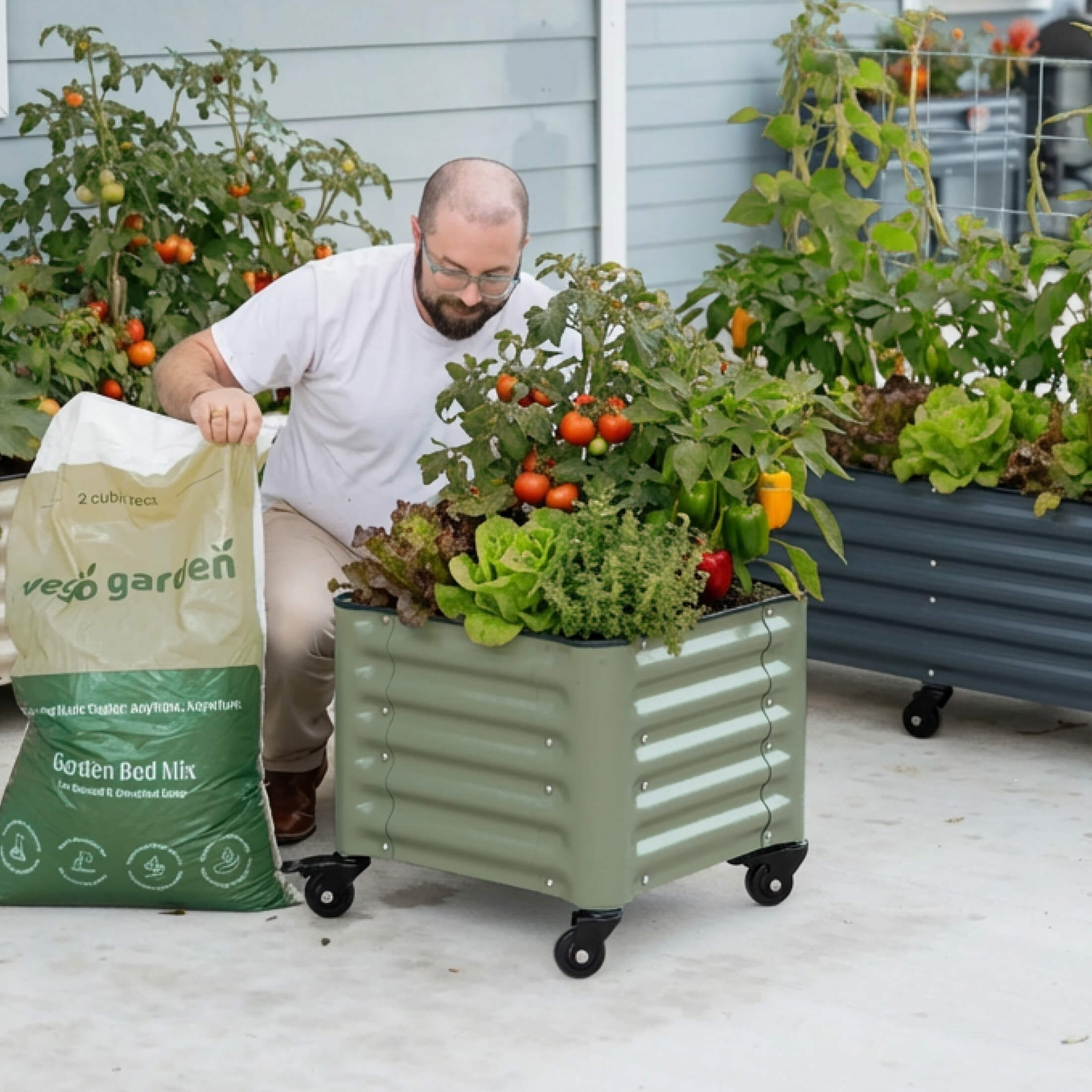 Classic Rolling Cube Planter - 1.75' x 1.75'