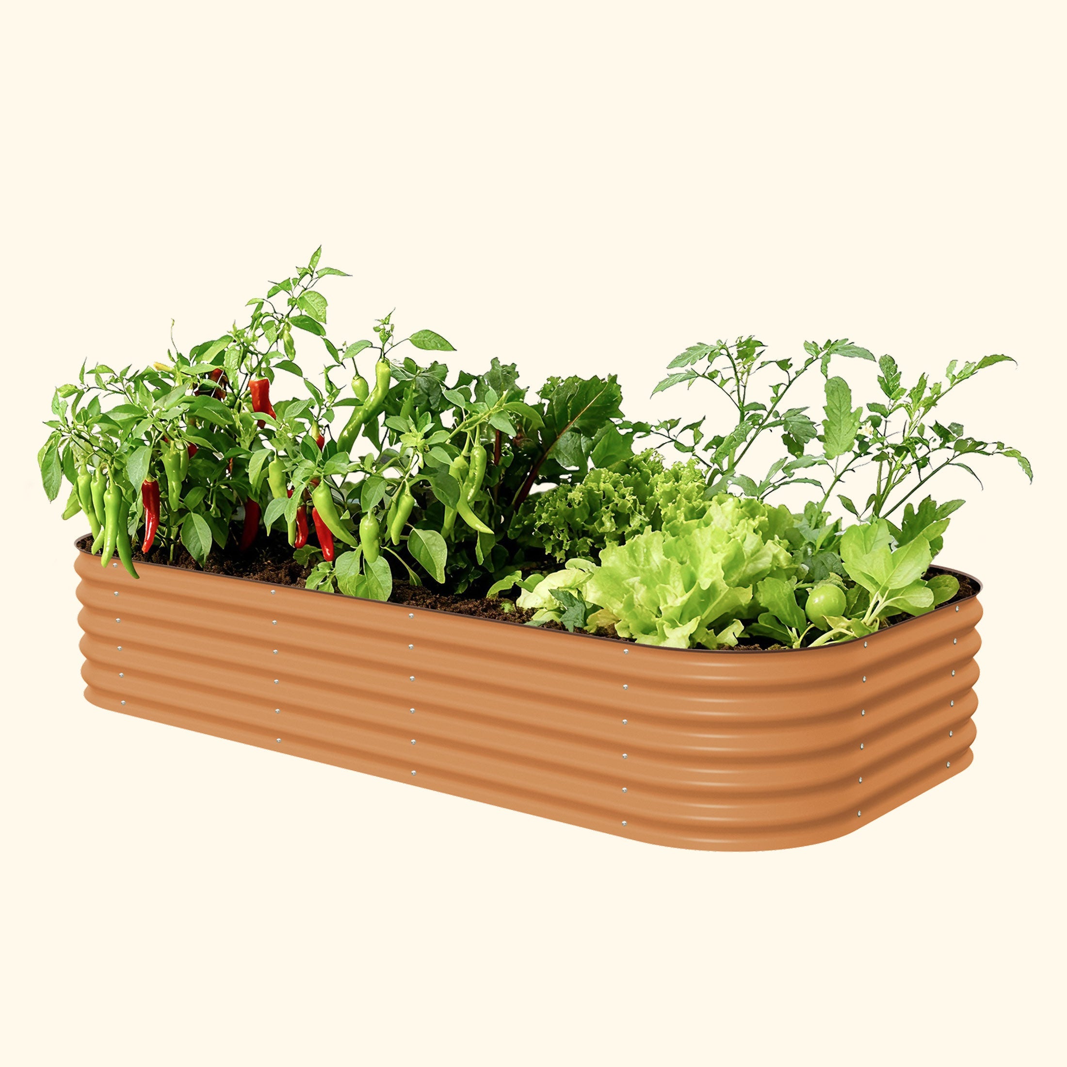 17" Tall 10 In 1 Jumbo Modular Metal Raised Garden Bed Kit