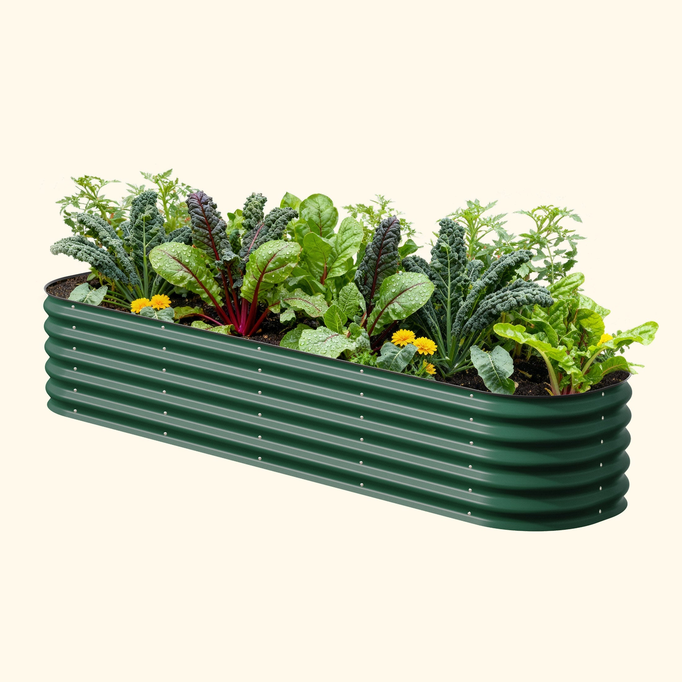 17" Tall 9 In 1 Large Modular Metal Raised Garden Bed Kit