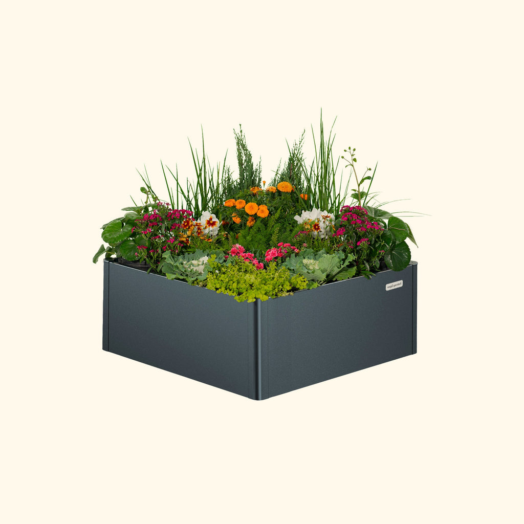 17" Tall Modern 42" x 42" Metal Raised Garden Bed