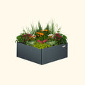 17" Tall Modern 42" x 42" Metal Raised Garden Bed