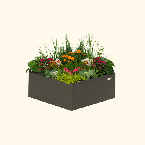 17" Tall Modern 42" x 42" Metal Raised Garden Bed